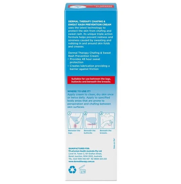 Kem ngừa hăm da & rôm sảy Dermal Therapy Chafing & Sweat Rash Cream 75g