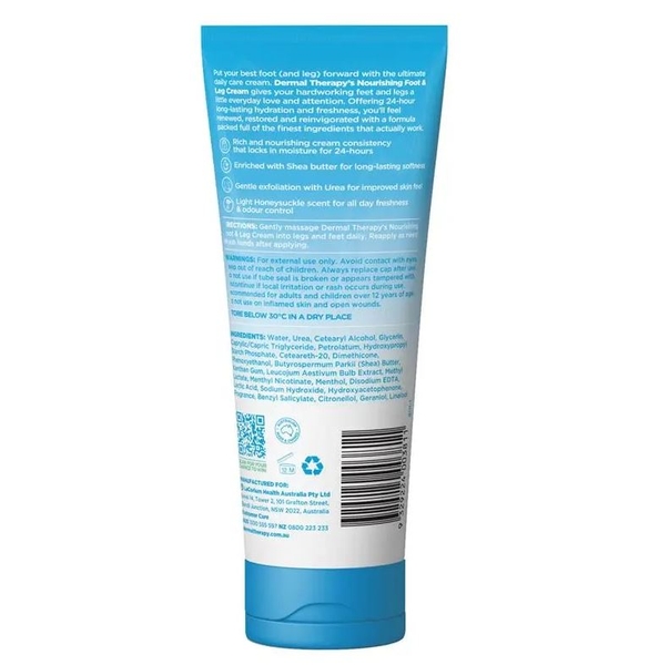 Kem dưỡng da chân & cẳng chân Dermal Therapy Nourishing Foot & Leg Cream 85g