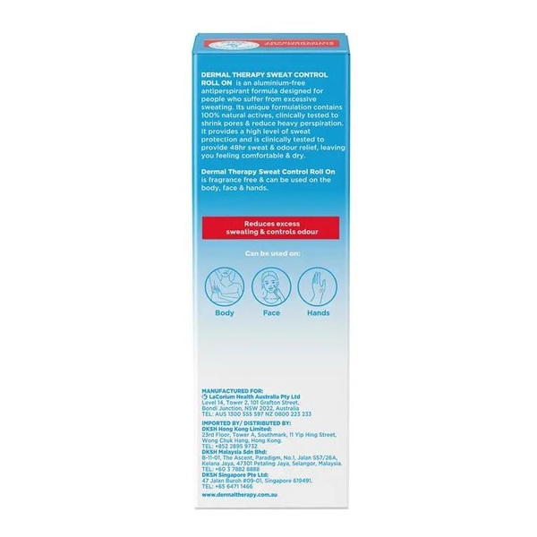 Lăn khử mùi ngăn mồ hôi Dermal Therapy Sweat Control Lotion 60ml