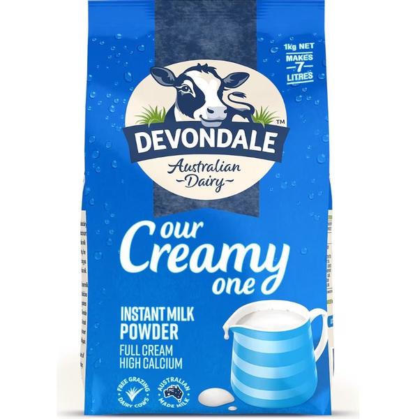 Sữa bột nguyên kem Devondale Full Cream Long Life Milk Powder 1kg