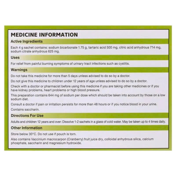 Bột Ural Cranberry Flavour Effervescent hỗ trợ tiết niệu 28 gói