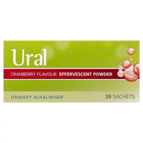 Bột Ural Cranberry Flavour Effervescent hỗ trợ tiết niệu 28 gói