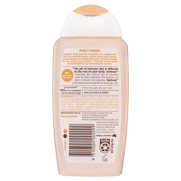 Dung dịch vệ sinh phụ nữ Femfresh màu cam Daily Wash