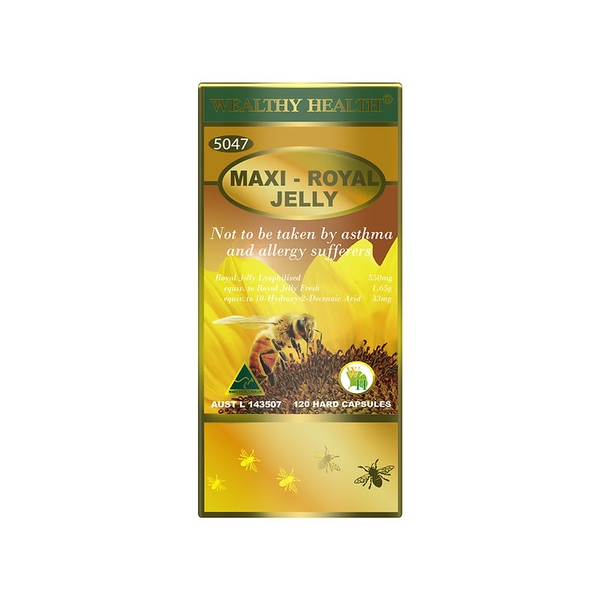 Viên uống sữa ong chúa Wealthy Health Maxi Royal Jelly 1650mg 120 viên [Pre-order]