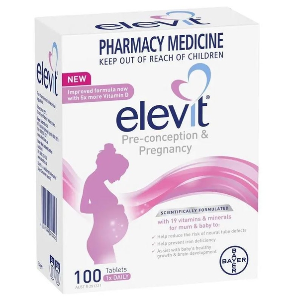 Elevit bầu Úc Pre-conception & Pregnancy Multivitamin