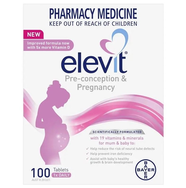 Elevit bầu Úc Pre-conception & Pregnancy Multivitamin