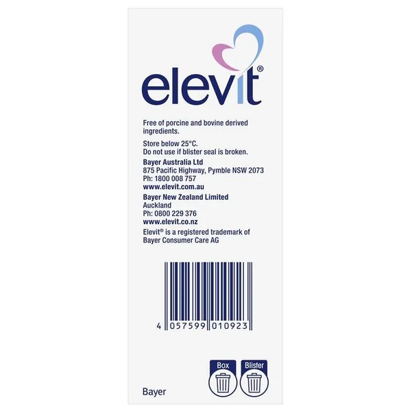 Elevit bầu Úc Pre-conception & Pregnancy Multivitamin