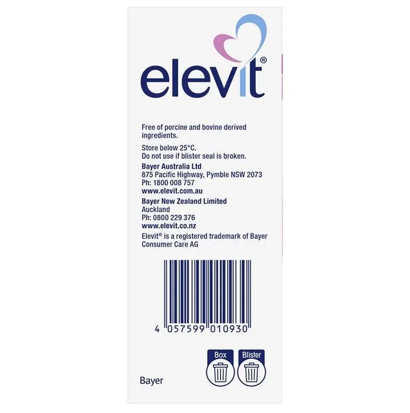 Elevit bầu Úc Pre-conception & Pregnancy Multivitamin