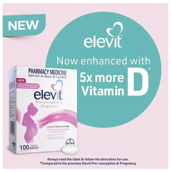 Elevit bầu Úc Pre-conception & Pregnancy Multivitamin