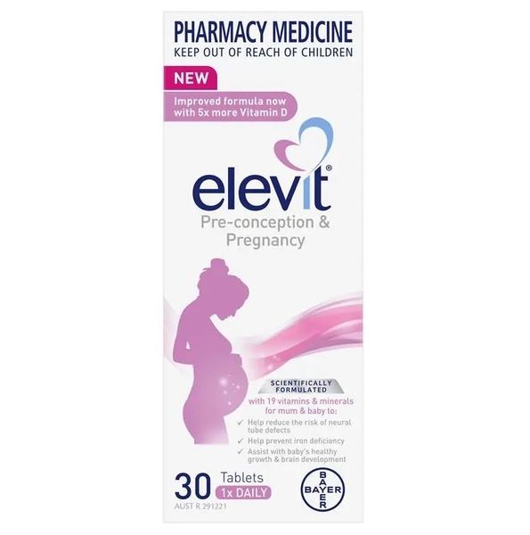 Elevit bầu Úc Pre-conception & Pregnancy Multivitamin