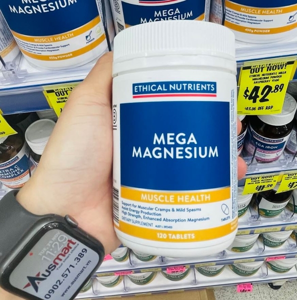 Viên uống bổ sung Magie hỗ trợ cơ bắp Ethical Nutrients Mega Magnesium