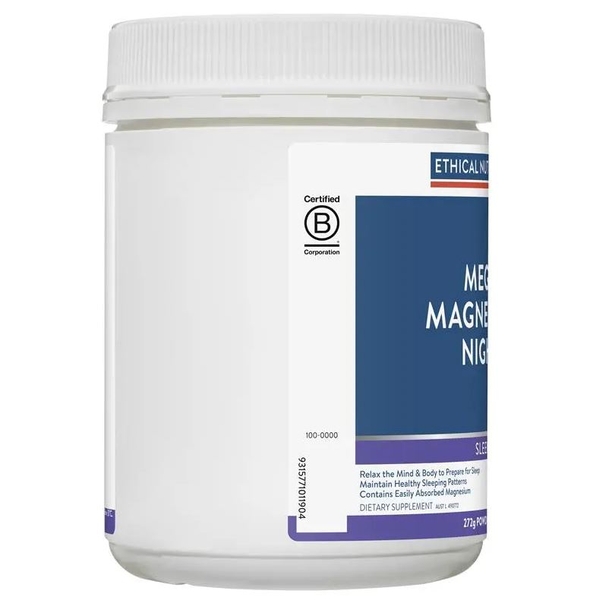 Bột uống Magie cải thiện giấc ngủ Ethical Nutrients Mega Magnesium Night Powder