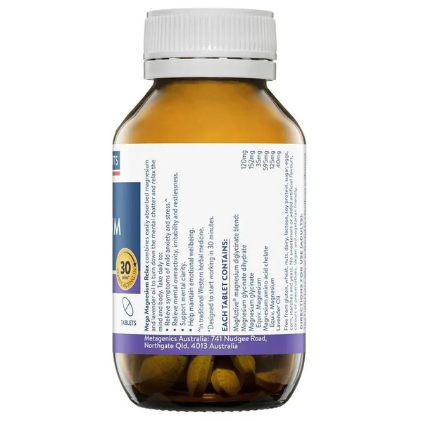 Viên uống giảm stress Ethical Nutrients Mega Magnesium Relax 60 viên