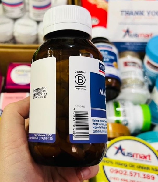 Viên uống giảm stress Ethical Nutrients Mega Magnesium Relax 60 viên