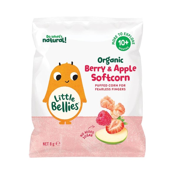 Bánh bắp ăn dặm hữu cơ Little Bellies Organic Softcorn