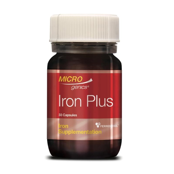 Viên uống bổ sung sắt Microgenics Iron Plus 33 viên [Pre-order]