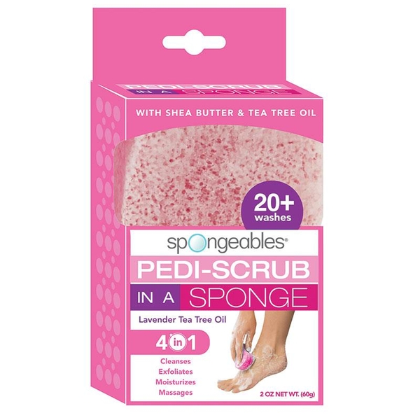 Miếng bọt biển tẩy tế bào chết chân Spongeables PediScrub 20+ Washes