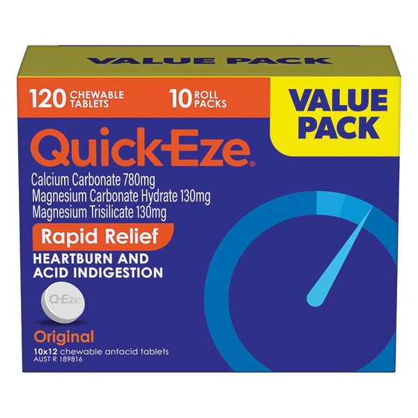 Viên nhai hỗ trợ giảm ợ nóng Quick Eze rapid relief Original