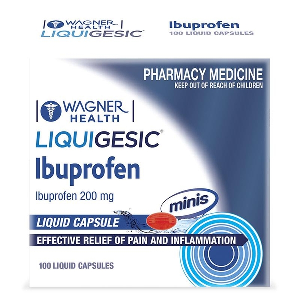 Viên uống giảm đau Wagner Health Liquigesic Mini Ibuprofen 200mg