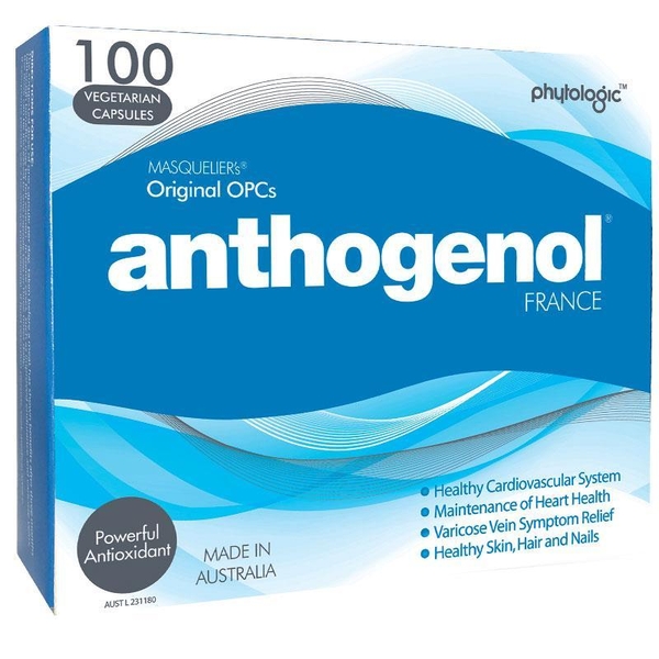 Viên uống chống Oxy hóa, hỗ trợ sức khỏe Phytologic Anthogenol Vegetarian