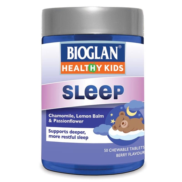 Viên nhai hỗ trợ giấc ngủ cho trẻ em Bioglan Healthy Kids Sleep Chewable 50 viên