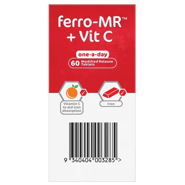 Viên uống bổ sung Sắt Ferro-MR Iron + Vitamin C 60 viên