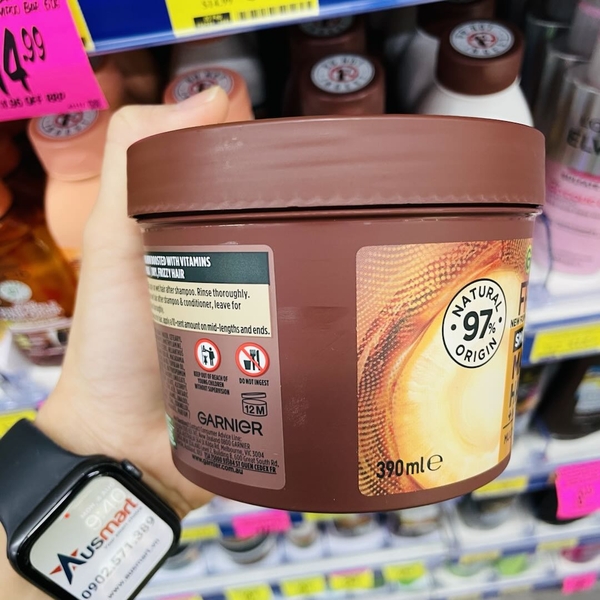 Mặt nạ ủ dưỡng tóc Garnier Fructis Hair Food Smoothing Macadamia 3-in-1 Mask Treatment for Dry & Unruly Hair