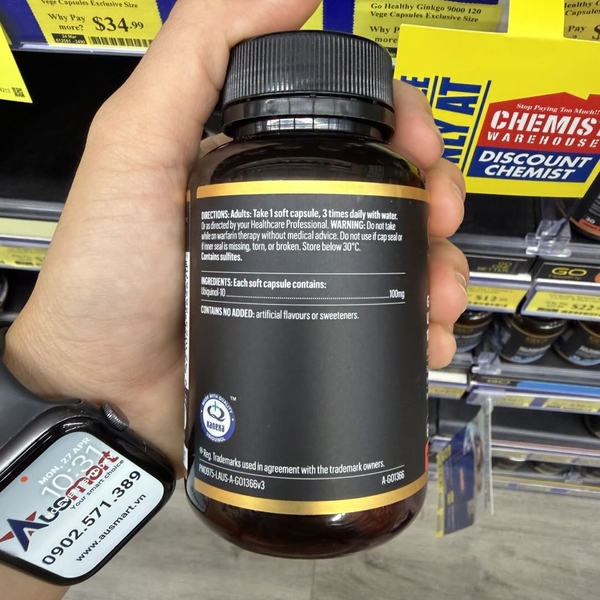 Viên uống hỗ trợ sức khỏe tim mạch Go Healthy CoQ10 Ubiquinol 100mg 60 viên