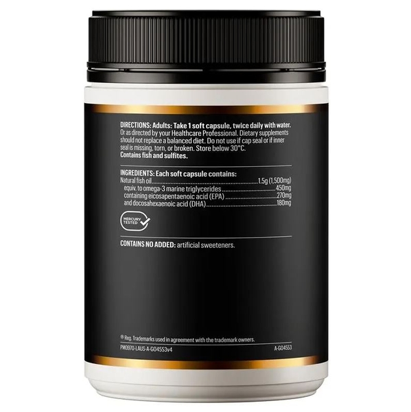 Dầu cá không mùi Go Healthy Fish Oil 1500mg Odourless