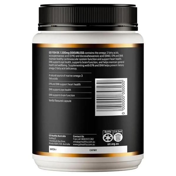 Dầu cá không mùi Go Healthy Fish Oil 1500mg Odourless