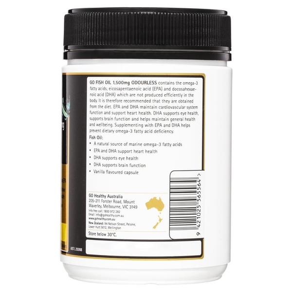 Dầu cá không mùi Go Healthy Fish Oil 1500mg Odourless