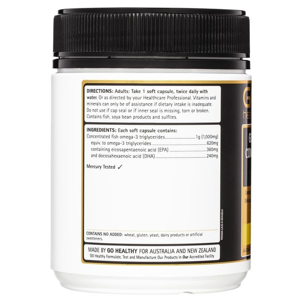 Dầu cá không mùi Go Healthy Fish Oil 2000 Compact Odourless 230 viên