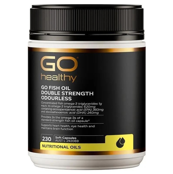 Dầu cá không mùi Go Healthy Fish Oil 2000 Compact Odourless 230 viên