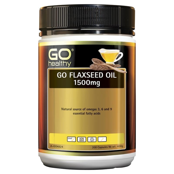 Dầu hạt lanh Go Healthy Flaxseed Oil 1500mg 200 viên [Pre-order]