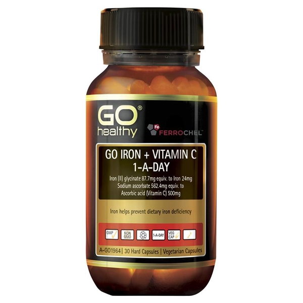 Viên uống Go Healthy Iron + Vit C 500mg 30 viên