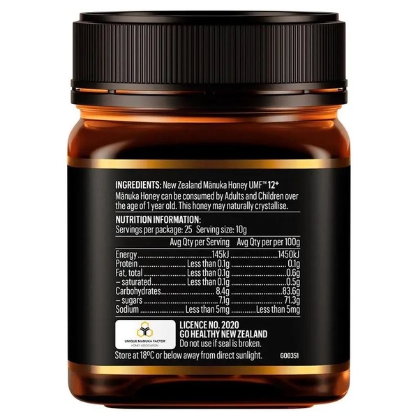 Mật ong Úc Go Healthy Manuka Honey UMF 12+ ( MGO 350+)