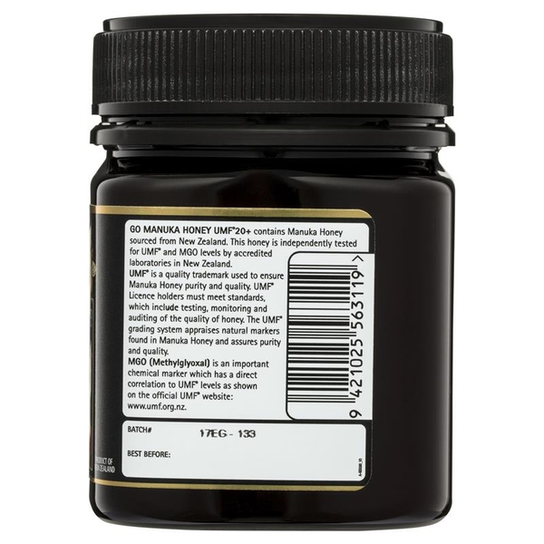 Mật ong Úc Go Healthy Manuka Honey UMF 20+ ( MGO 820+) 250g