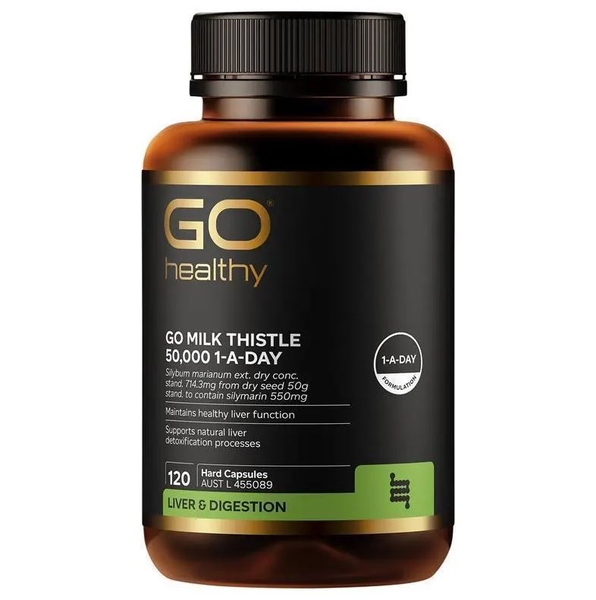 Viên uống thải độc gan Go Healthy Milk Thistle 50000mg 1 A Day 60 Viên