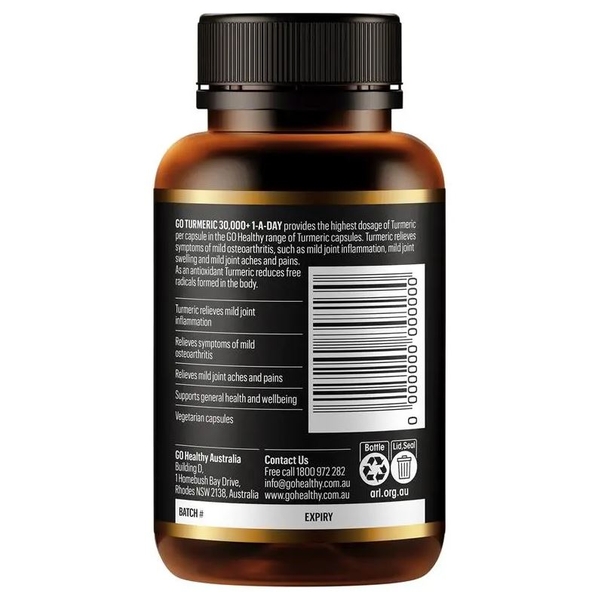 Viên uống tinh chất nghệ GO Healthy Go Turmeric 30,000+ 1-A-Day 60 viên