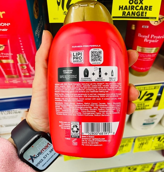 Dầu gội phục hồi hư tổn OGX Bond Protein Shampoo