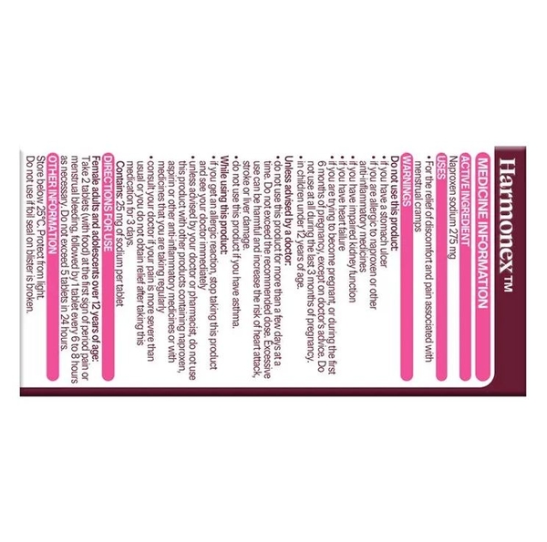 Viên uống giảm đau chống viêm Harmonex 275mg