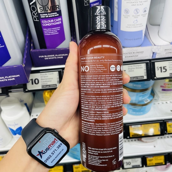 Dầu xả dưỡng ẩm tóc Hask Monoi Coconut Conditioner 355ml