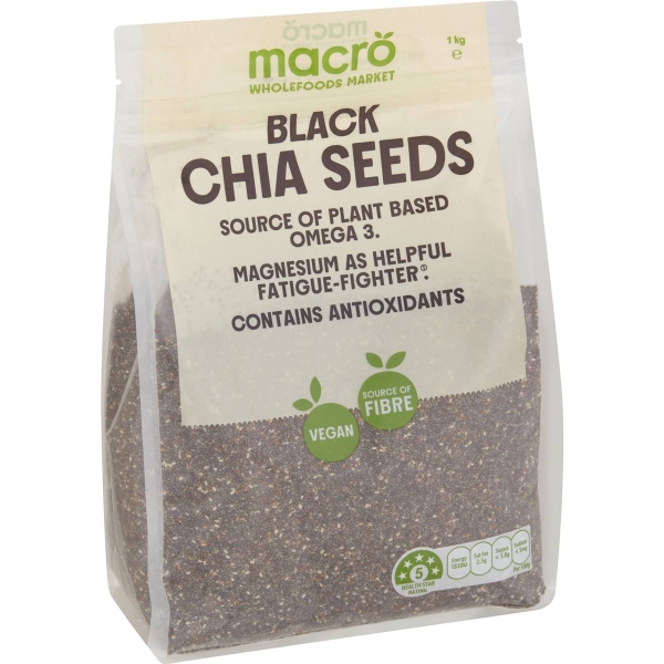 Hạt chia đen của Úc Macro Black Chia Seeds 1kg [Pre-order]