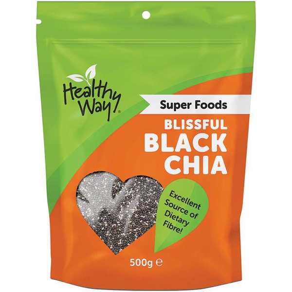 Hạt chia đen Healthy Way của Úc Blissful Black Chia Seed 500g [Pre-order]