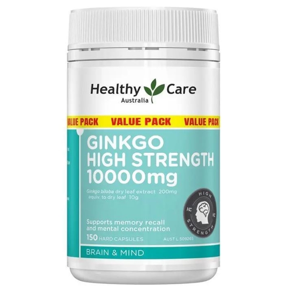 Viên uống bổ não hàm lượng cao Healthy Care High Strength Ginkgo 10000mg