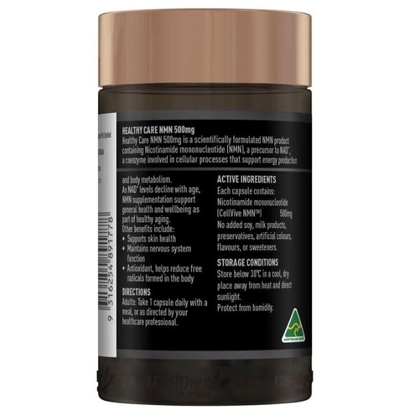 Viên uống hỗ trợ chống lão hoá và năng lượng Healthy Care NMN 500mg