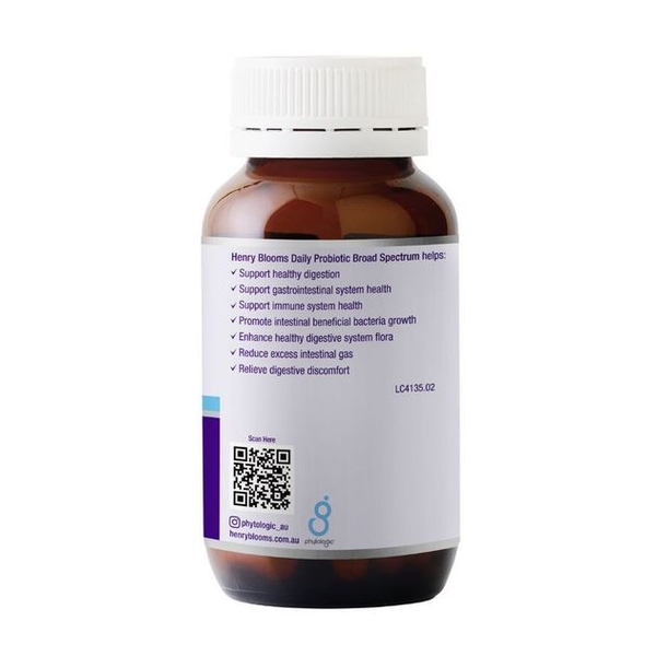 Men vi sinh hỗ trợ tiêu hoá Henry Blooms Daily Probiotic Broad Spectrum 60 viên
