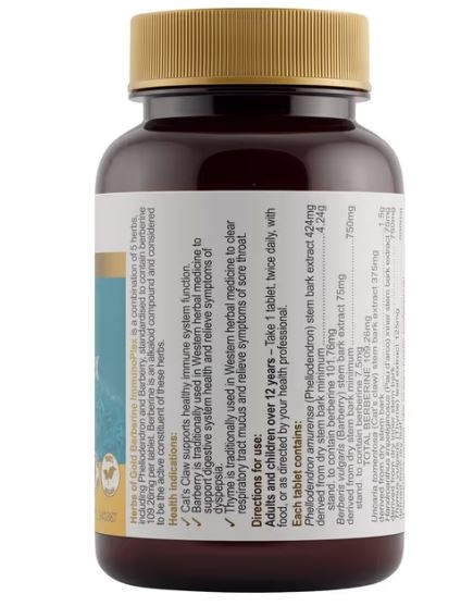 Hỗ trợ miễn dịch và sức khỏe gan tiêu hóa Herbs of Gold Berberine ImmunoPlex