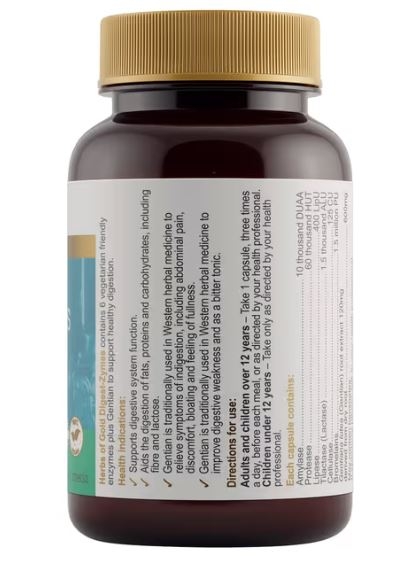 Viên uống hỗ trợ tiêu hoá Herbs of Gold Digest-Zymes 60 viên