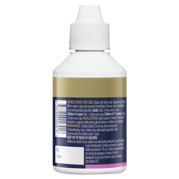 Hỗ trợ hormon & chức năng tuyến giáp BioCeuticals Iodine Drops 50ml